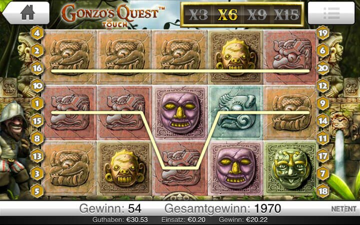 Slot Apps Gonzos Quest touch