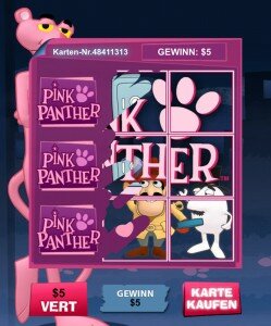 Rubbellose - Pinkt Panther - Titan Casino App Test