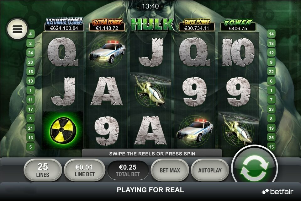 Betfair Casino App Test Incredible Hulk