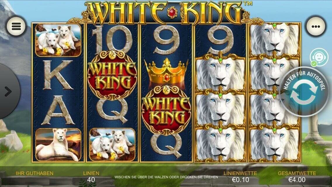 White King heißt eine relative neue Kreation von Playtech. Der Slot wurde sehr schön mobil optimiert und ist qualitativ hochwertig.