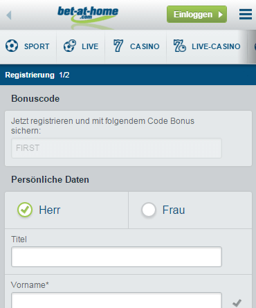 bet at home registrierung