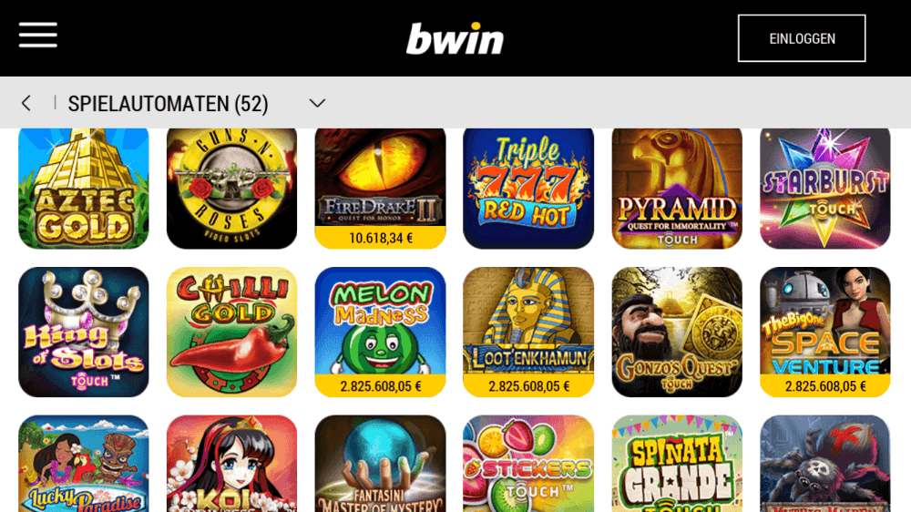 bwin casino app slots