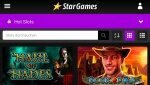 Die Lobby der Stargames App im neuen Design