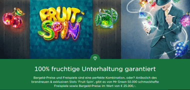 Fruit Spin exklusiv bei Mr Green