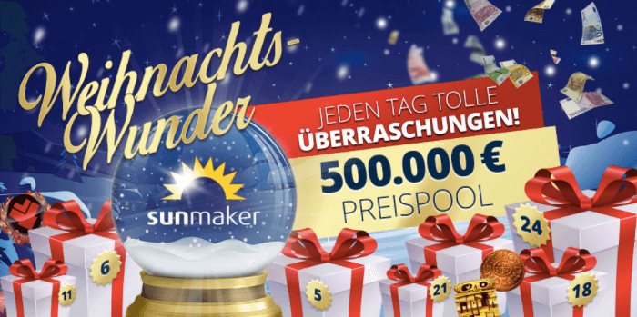 Sunmaker Weihnachtswunder Dezember Bonus